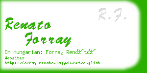 renato forray business card